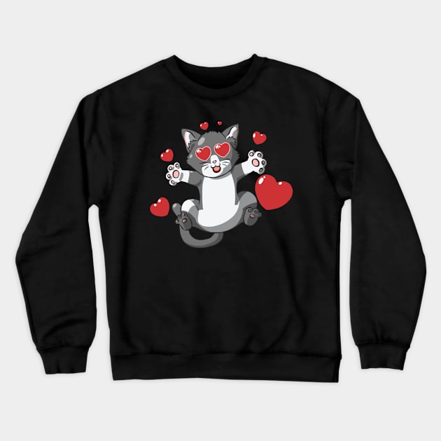 Kairi Kitty Crewneck Sweatshirt by GummiFrogArt